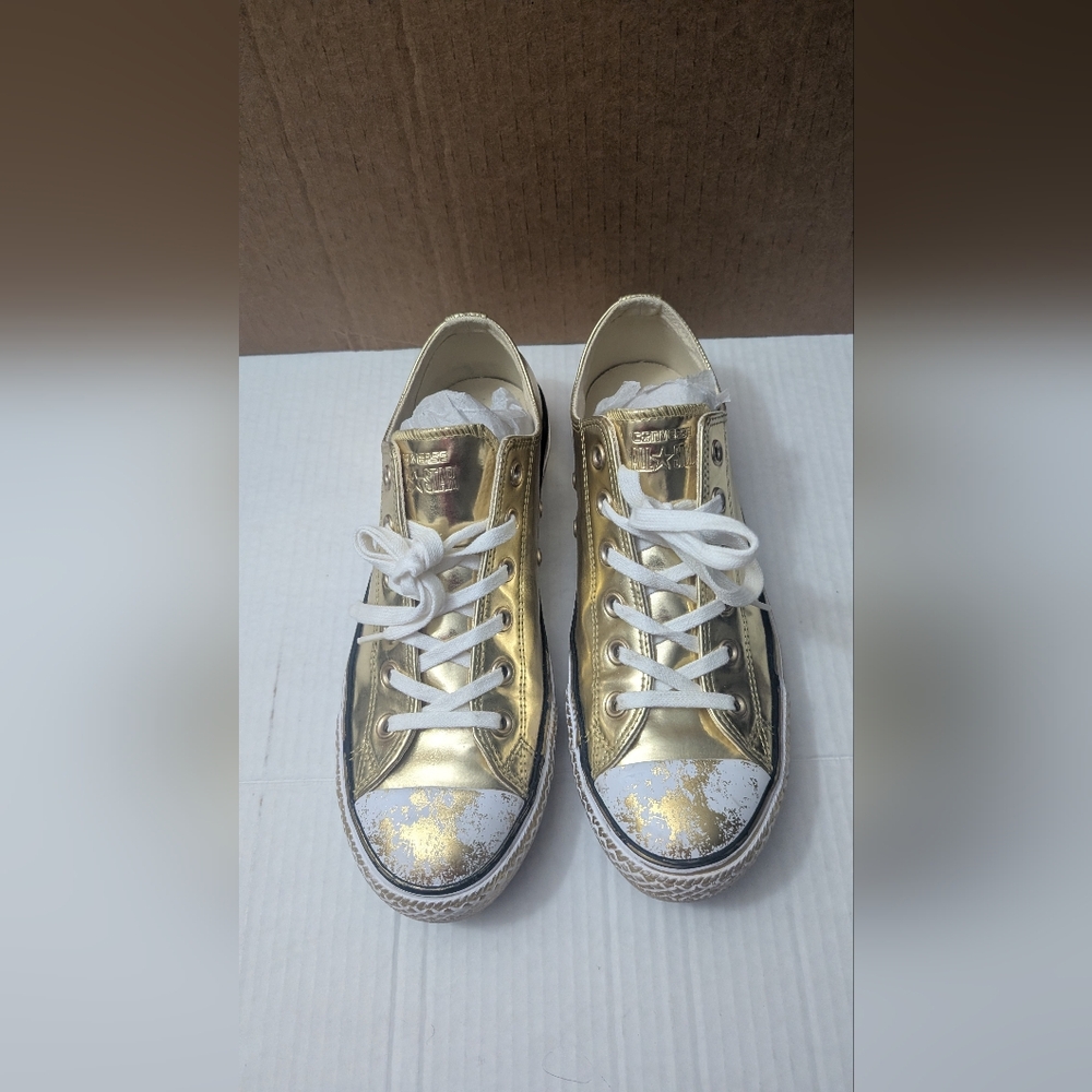 Converse All Star Women's Sneakers Size 10 Synthetic Gold - Picture 8 of 10